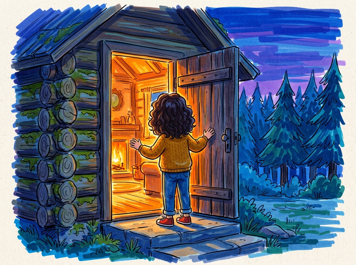 La même scène dessinée en feutre