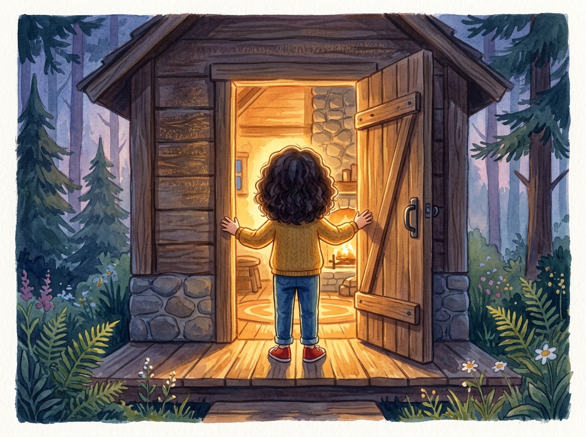 La même scène dessinée en gouache