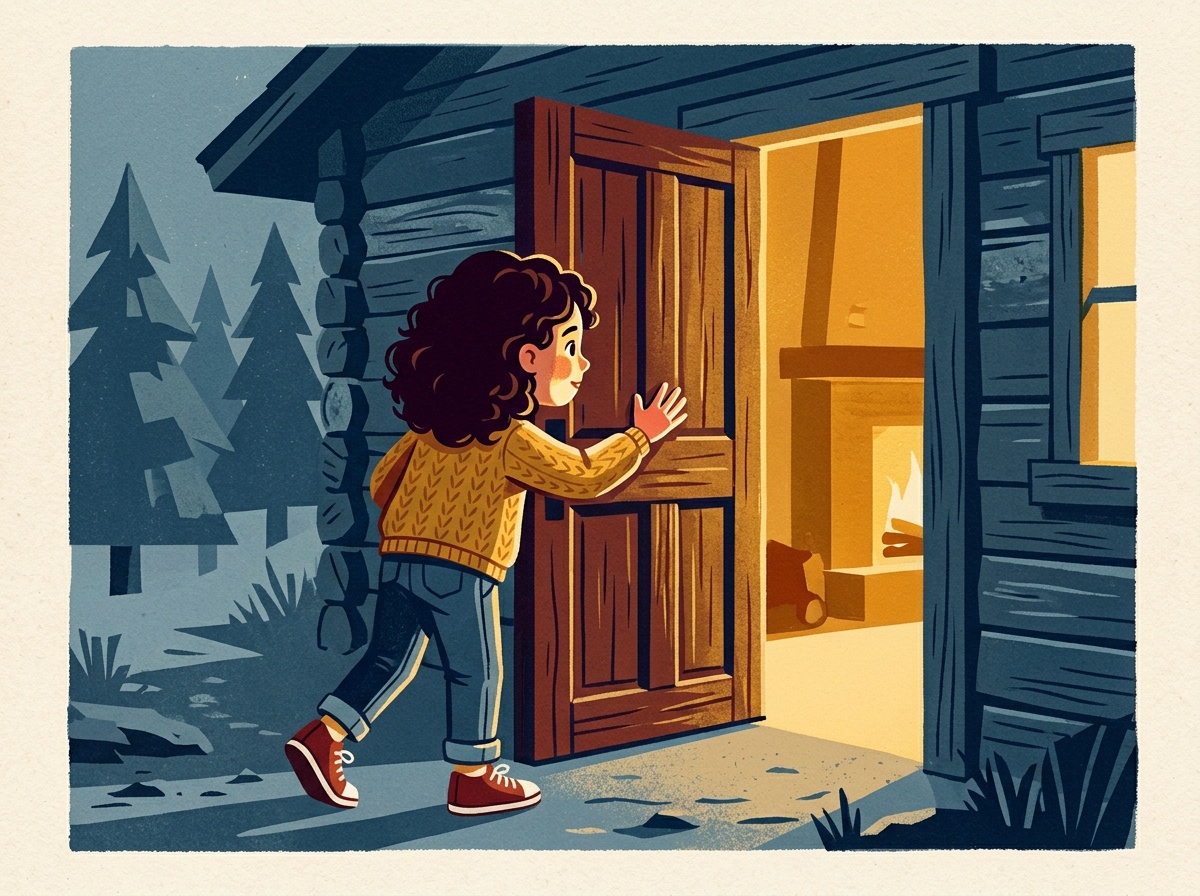 La même scène dessinée en rétro